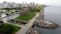 Korona virüs nedeniyle İstanbul'un sahilleri boş kaldı