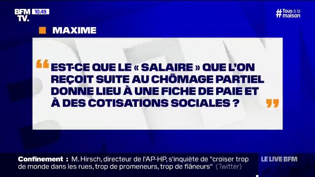 Est-ce que le salaire que l'on reçoit suite au chômage partiel donne lieu à une fiche de paie et à des cotisations sociales ?