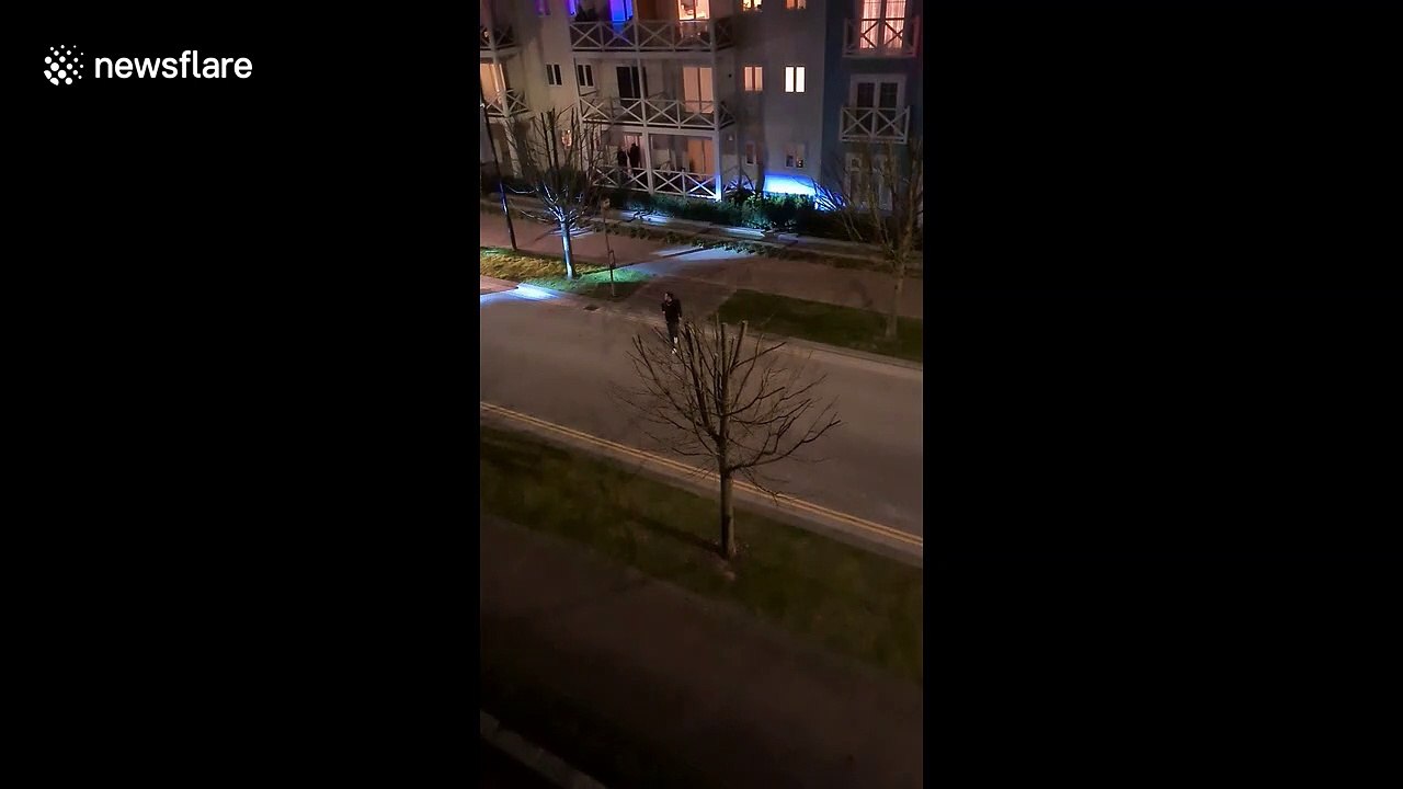UK street holds balcony rave until police break it up
