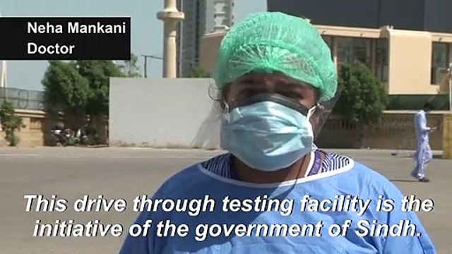 Coronavirus: Pakistan opens drive-thru testing facility