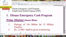 Ehsaas Emergency Cash Program - NADRA Ehsaas Portal - Zilla Intezamia Se rabta Karain Rs. 12000_