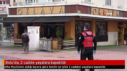 Bolu'da, 2 cadde yayalara kapatıldı