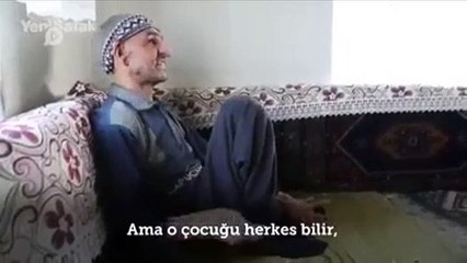Engelli çocuğuna bakan güzel yürekli amca