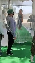 ननि से बनाया सेनीटाइजेशन रूम, संभाग में पहला