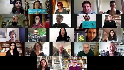 Tutuklu gazeteciler için kameranın karşısına geçtiler