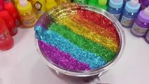 Glitter Slime Mix Learn Colors Water Clay Play Doh Surprise Eggs Toys For Kids