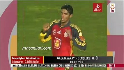 10.03.2001 - 2000-2001 Turkish Super League Matchday 24 Galatasaray 2-1 Gençlerbirliği (Only Galatasaray's Goals)