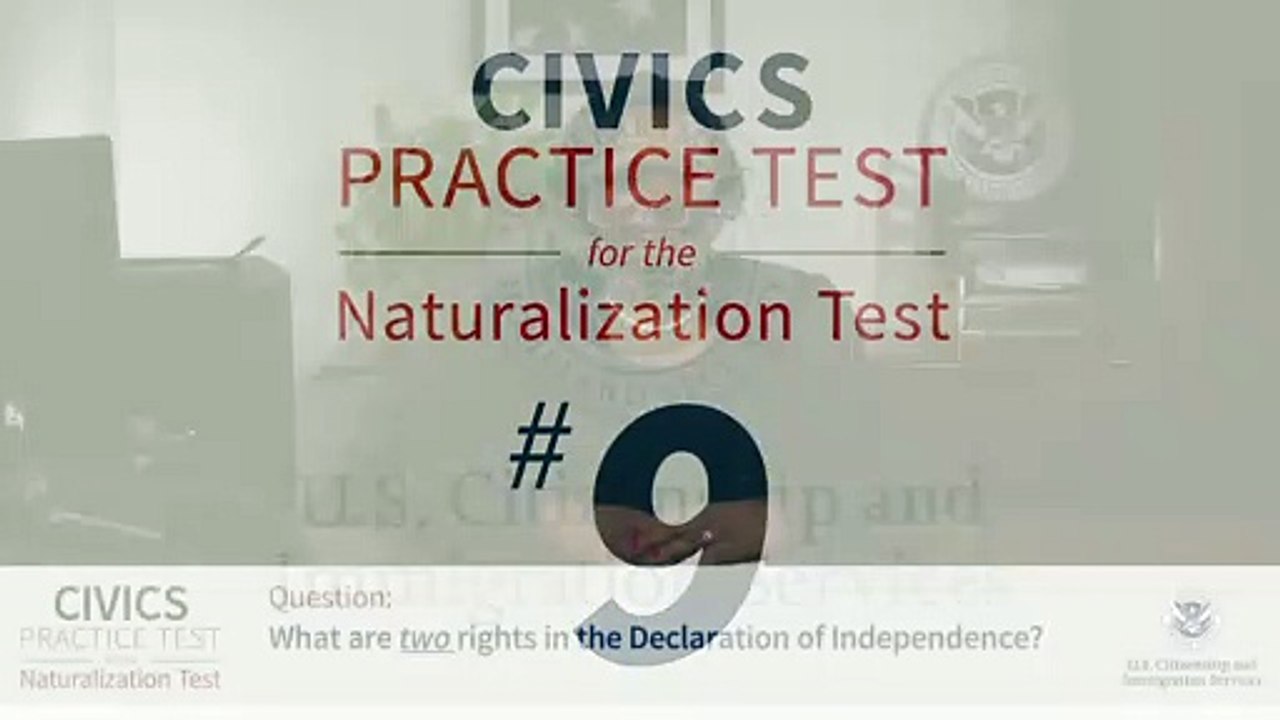 9 of 100_ What are two rights in the Declaration of Independence__US_Citizenship_Neutralization