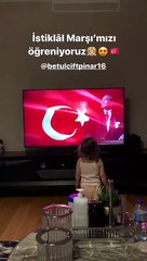 Sadık Çiftpınar'ın kızı İstiklal Marşı'nı söyledi