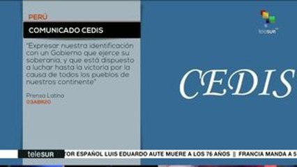 CEDIS rechaza posturas del Grupo de Lima