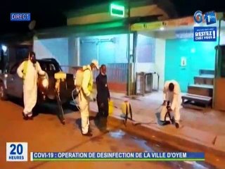 RTG / Covid 19 - Opération de désinfection de la ville d’Oyem