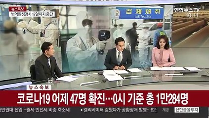 [속보] 코로나19 어제 47명 확진…0시 기준 총 1만284명