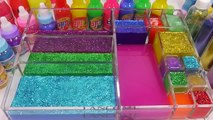 Glitter Slime Mix Learn Colors Water Clay Combine Play Doh Surprise Eggs Toys For Kids And Babies