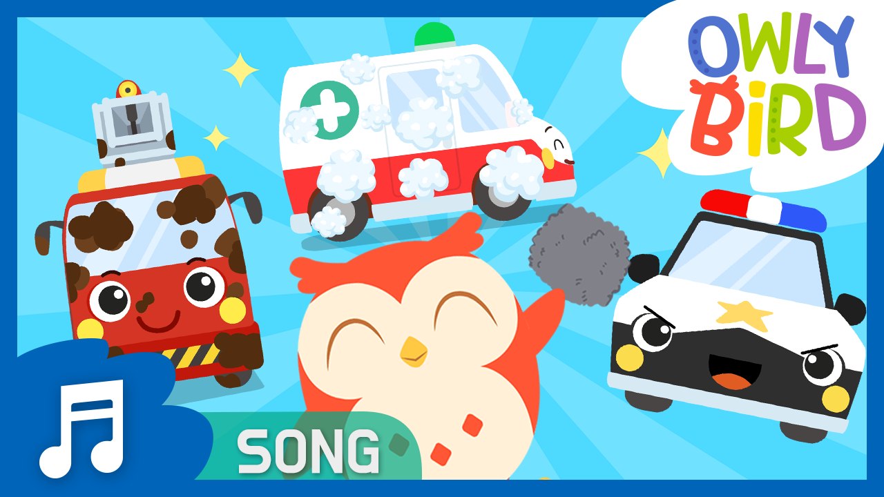 Car Wash Song | Car wash with OwlyBird | Nursery Rhymes  | OwlyBird | Songs For Kids