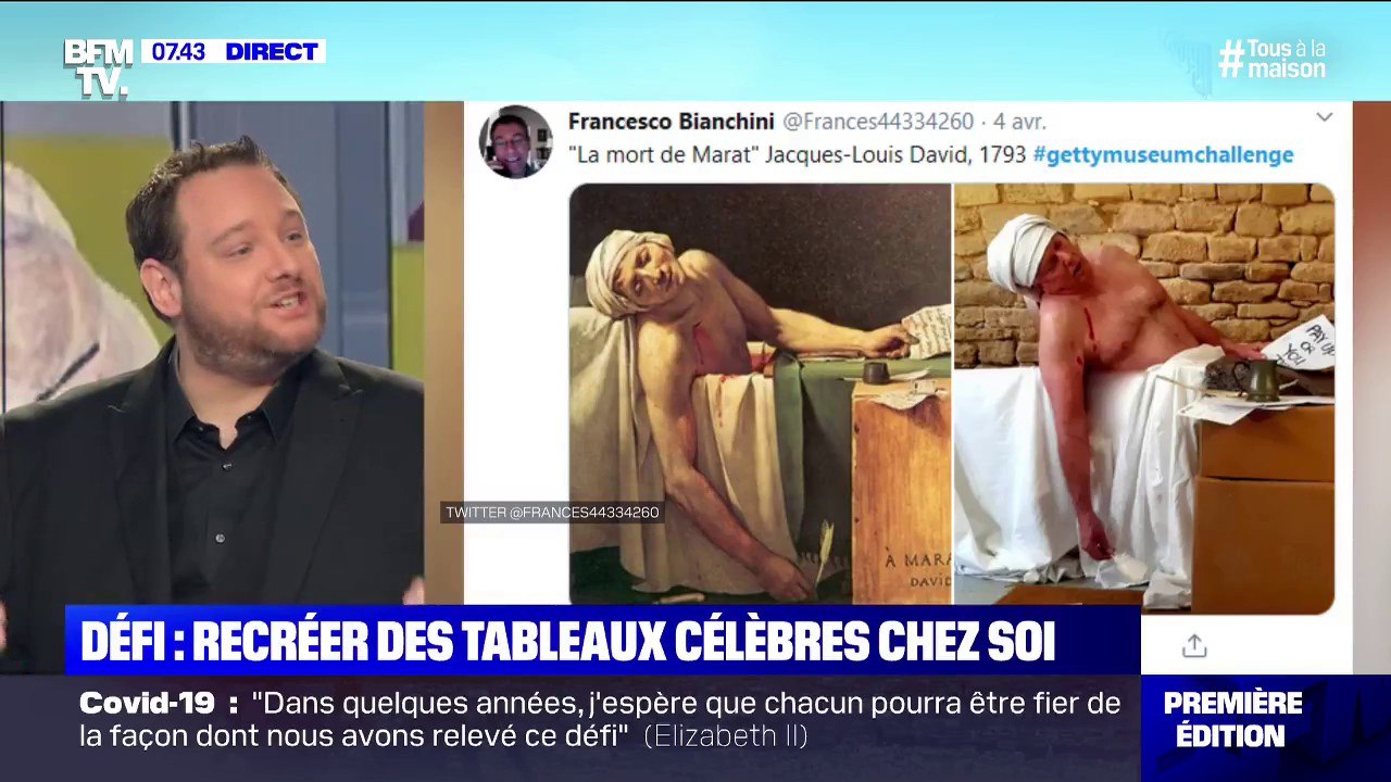 Recréer de célèbres tableaux chez soi, c'est le défi lancé par le Getty Museum pendant le confinement