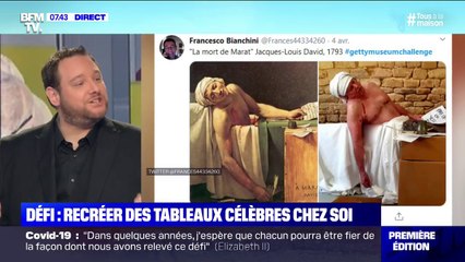 Recréer de célèbres tableaux chez soi, c'est le défi lancé par le Getty Museum pendant le confinement