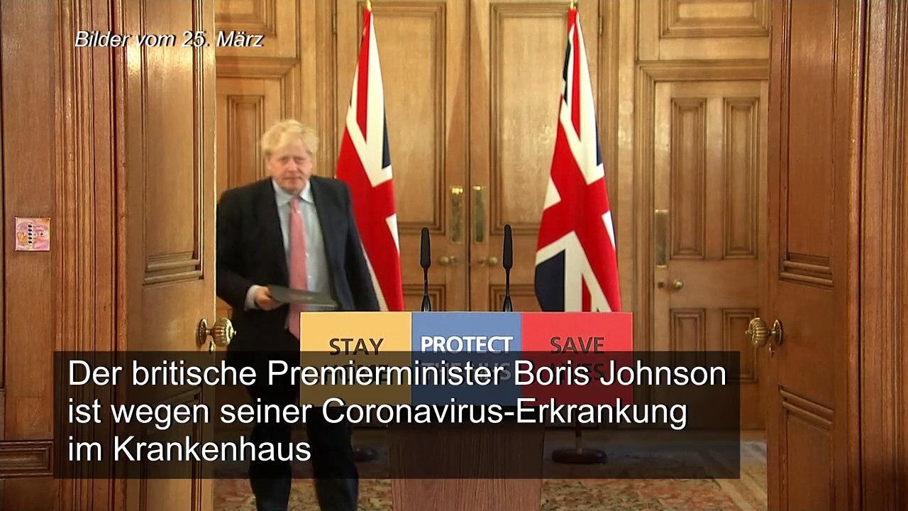 Britischer Premier Johnson wegen Corona-Infektion im Krankenhaus