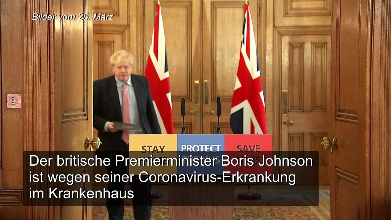 Britischer premier johnson wegen corona-infektion im krankenhaus