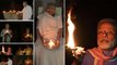 Light Lamps: Watch PM Modi lights diyas And BJP bigwigs illuminate diyas, candles