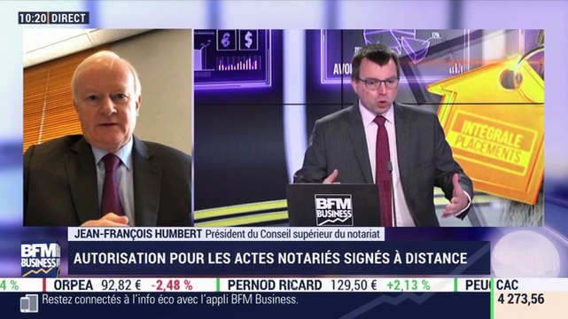 Jean-François Humbert (Conseil Supérieur du Notariat): Autorisation pour les actes notariés à distance - 06/04