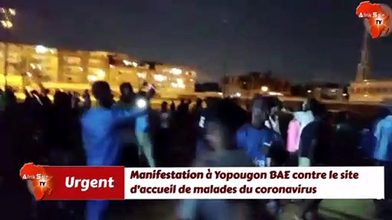 Manifestation à Yopougon BAE contre le site d’accueil de malades du coronavirus