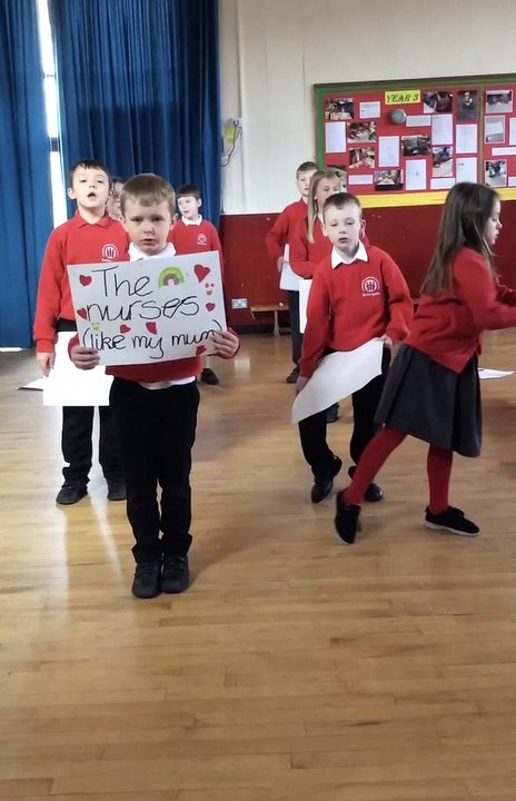 Harrogate's Saltergate Primary School pupils say thank you to key workers in moving tribute