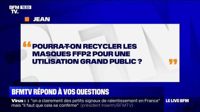 Pourra-t-on recycler les masques FFP2 pour une utilisation grand public? BFMTV répond à vos questions