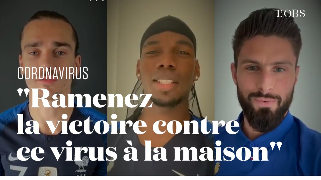 Les Bleus encouragent le personnel soignant en...