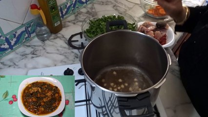 طريقة تحضير مرقة سبناخ او مرقة سبانخ من مطبخ زكية - market sbnekh