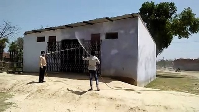 सीतापुर-खैराबाद क्षेत्र को किया जा रहा सैनिटाइज