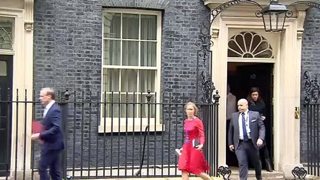 Matt Hancock and Dominic Raab depart Downing Street