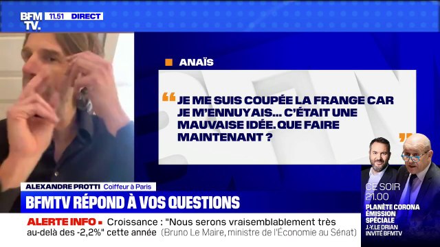 Je me suis coupée la frange, c'était une mauvaise idée, que faire? Alexandre Protti, coiffeur, répond à vos questions