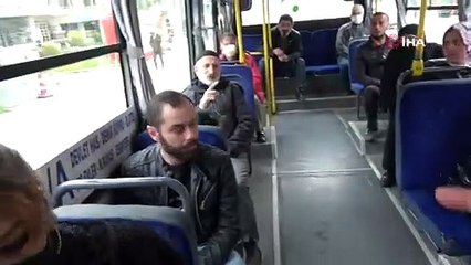 Midibüs şoföründen Koronavirüs'e karşı 'tulum, maske ve siperlikle' önlem