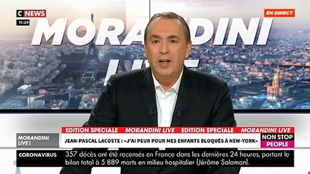 Coronavirus - Jean-Pascal Lacoste dans Morandini Live : C'est impossible de faire revenir mes enfants, qui sont à New York, en France aujourd'hui - VIDEO