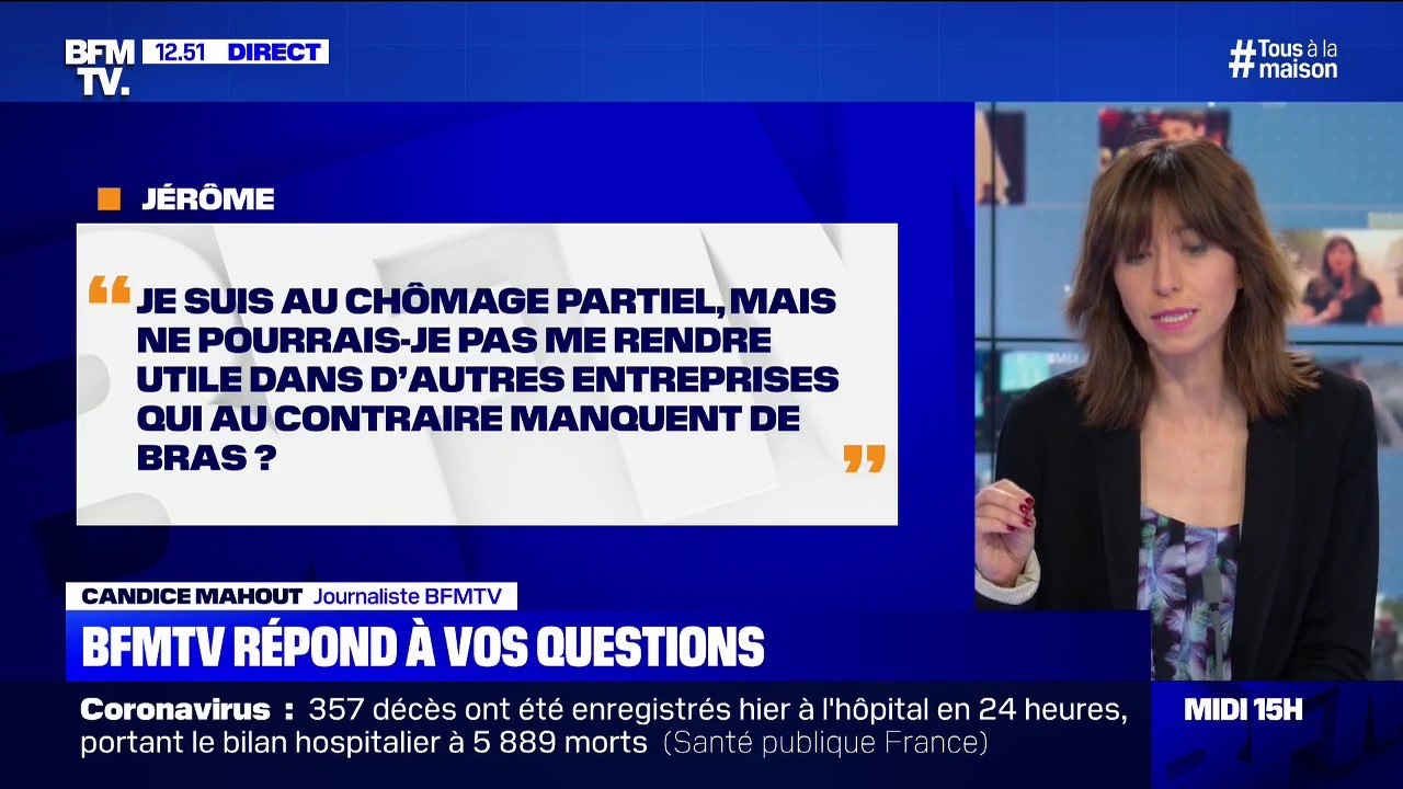 Je suis au chômage partiel, puis-je me rendre utile dans d'autres entreprises? BFMTV répond à vos questions