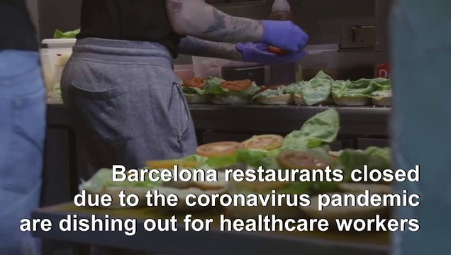 Coronavirus: shuttered restaurants dish out for Spain's health workers