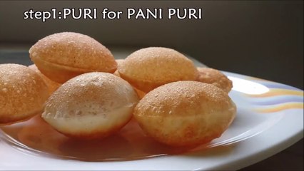 Homemade pani puri  recipe - golgappa recipe - puchka recipe -How to make pani puri