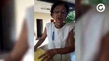 Idosa de 71 anos faz mascara para doação em Fundão
