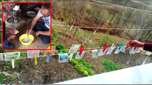Emekli maaşını çeken vatandaş, koronavirüs sebebiyle paraları kaynar suda yıkadı