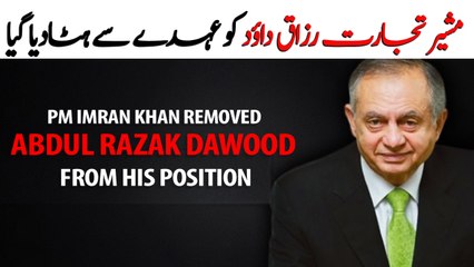 PM Imran Khan removed Abdul Razak Dawood from his position