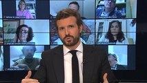 Casado exige a Sánchez someterse a control en el Congreso