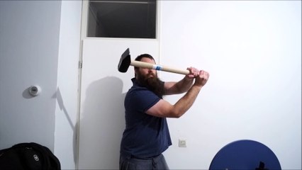 Strongman, sledgehammer training 2020