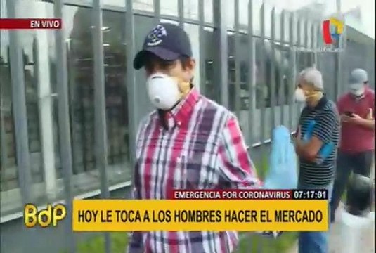 Estado de emergencia: así salieron hoy los hombres a los supermercados