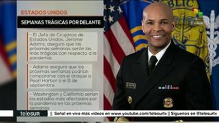 Vicealmirante de EE.UU.: está por venir lo peor de la pandemia