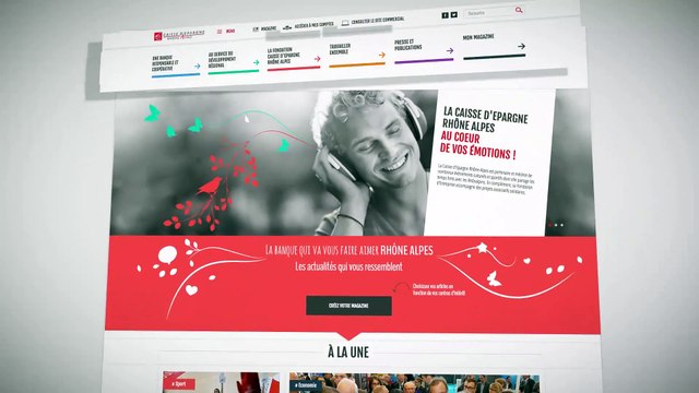 Motion Design animation de site internet - caissedepargnerhonealpes.fr