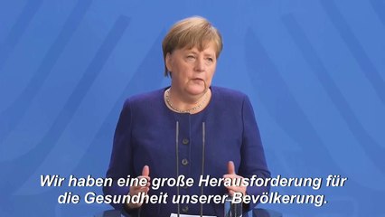 Coronavirus: Merkel sieht EU vor "größter Bewährungsprobe seit ihrer Gründung"