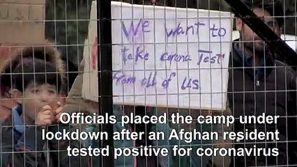 Coronavirus: Migrants protest at Greek camp under virus lockdown