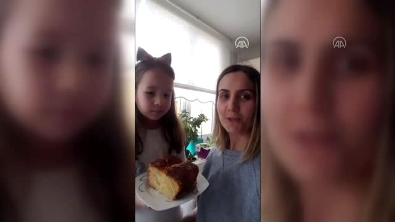 5 yaşındaki Bilge'den sağlık çalışanlarına "kek" jesti