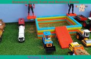 Construction Vehicles Toys for Kids Excavator Dump Truck and Building Blocks Toys for Children