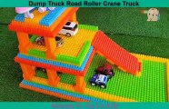 Learn Colors With Blocks and Cars Toys Dump Truck Road Roller Crane Truck Toy Cars for Kids